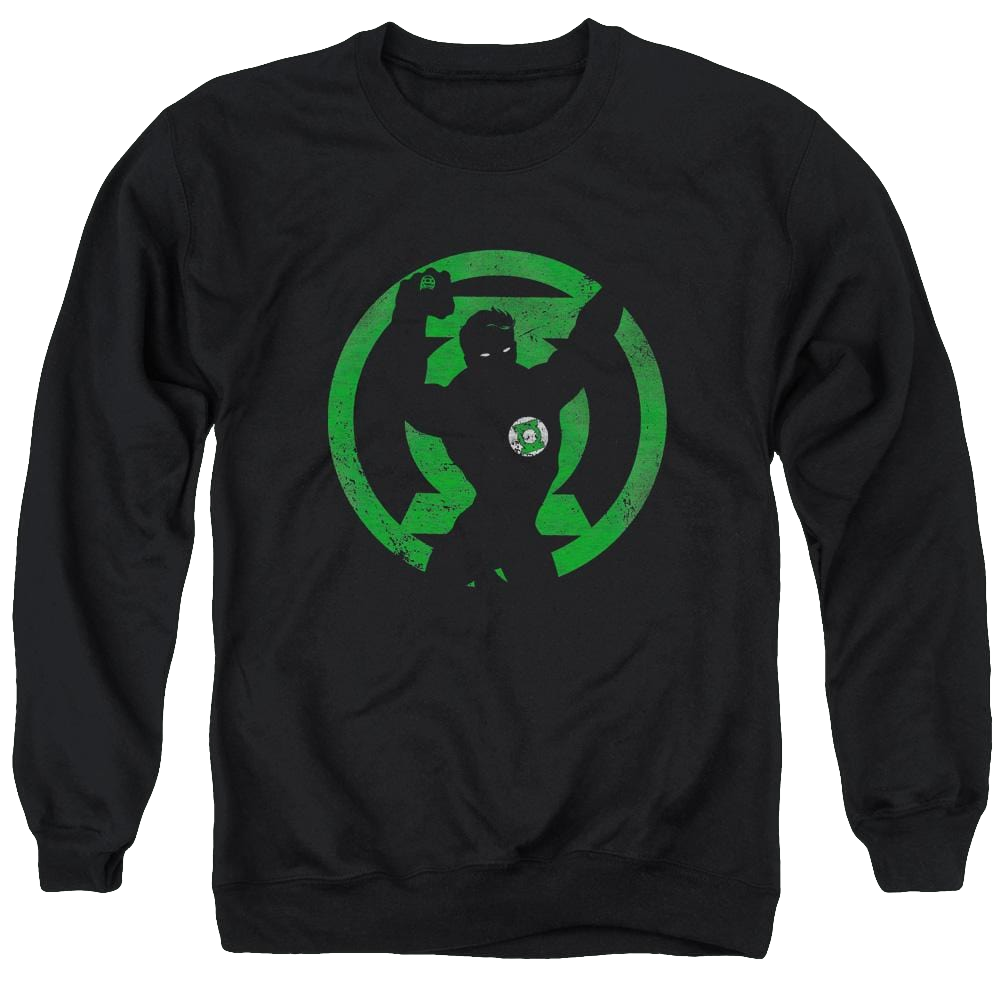 DC Comics Gl Symbol Knockout - Men's Crewneck Sweatshirt Men's Crewneck Sweatshirt Green Lantern