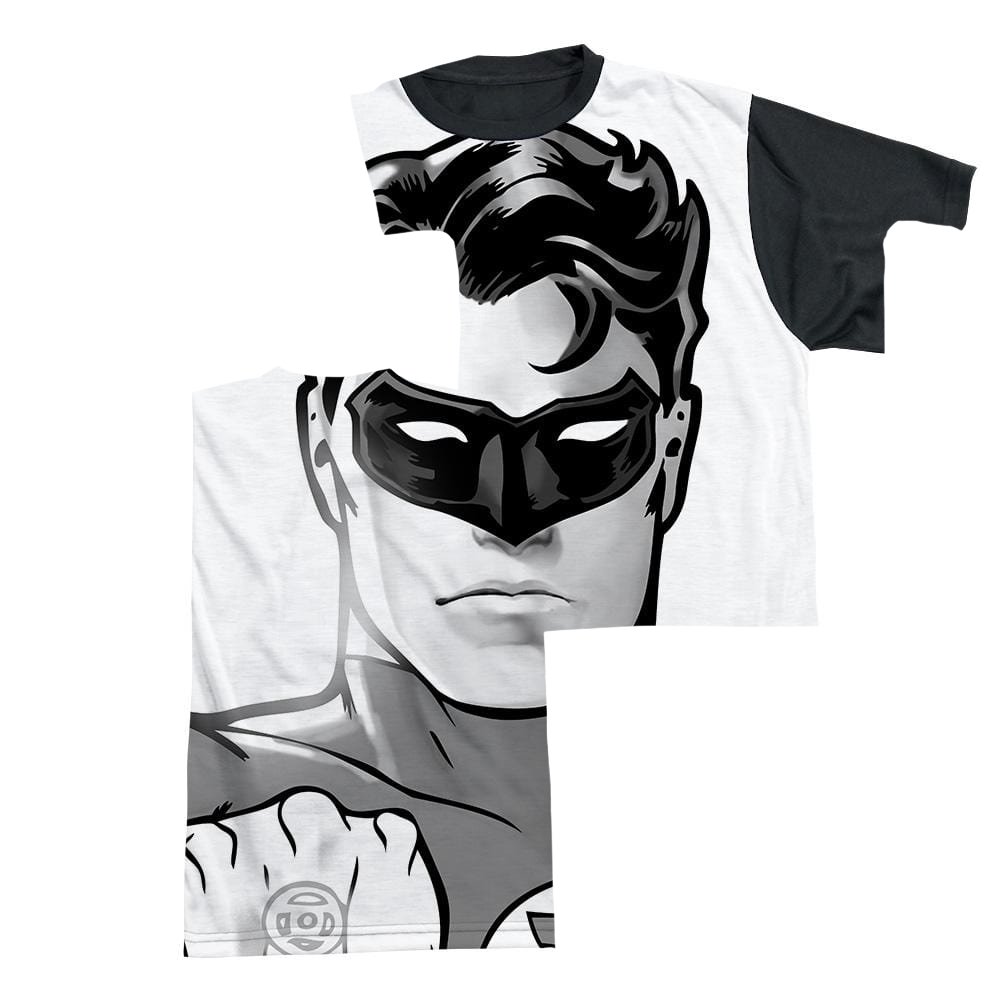 Green Lantern Bw Gl Head - Men's Black Back T-Shirt Men's Black Back T-Shirt Green Lantern