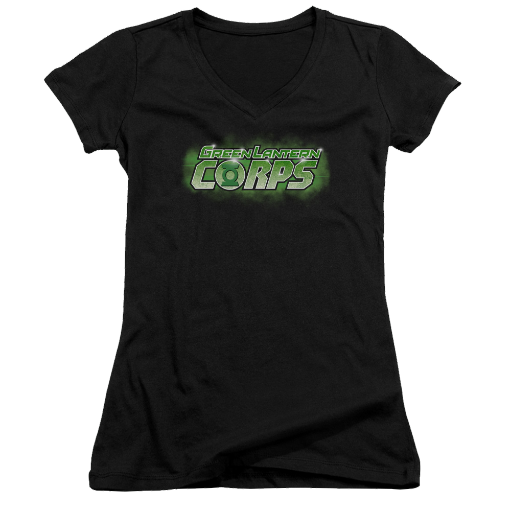 Green Lantern Gl Corps Title - Juniors V-Neck T-Shirt Juniors V-Neck T-Shirt Green Lantern