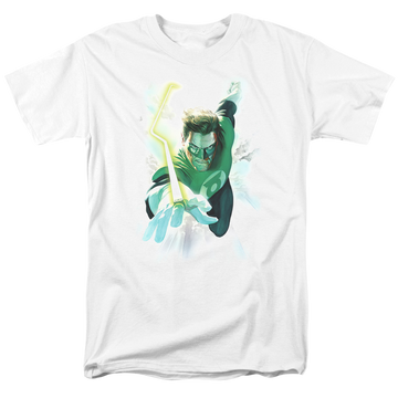 White men's regular fit t-shirt with Green Lantern Clouds graphic