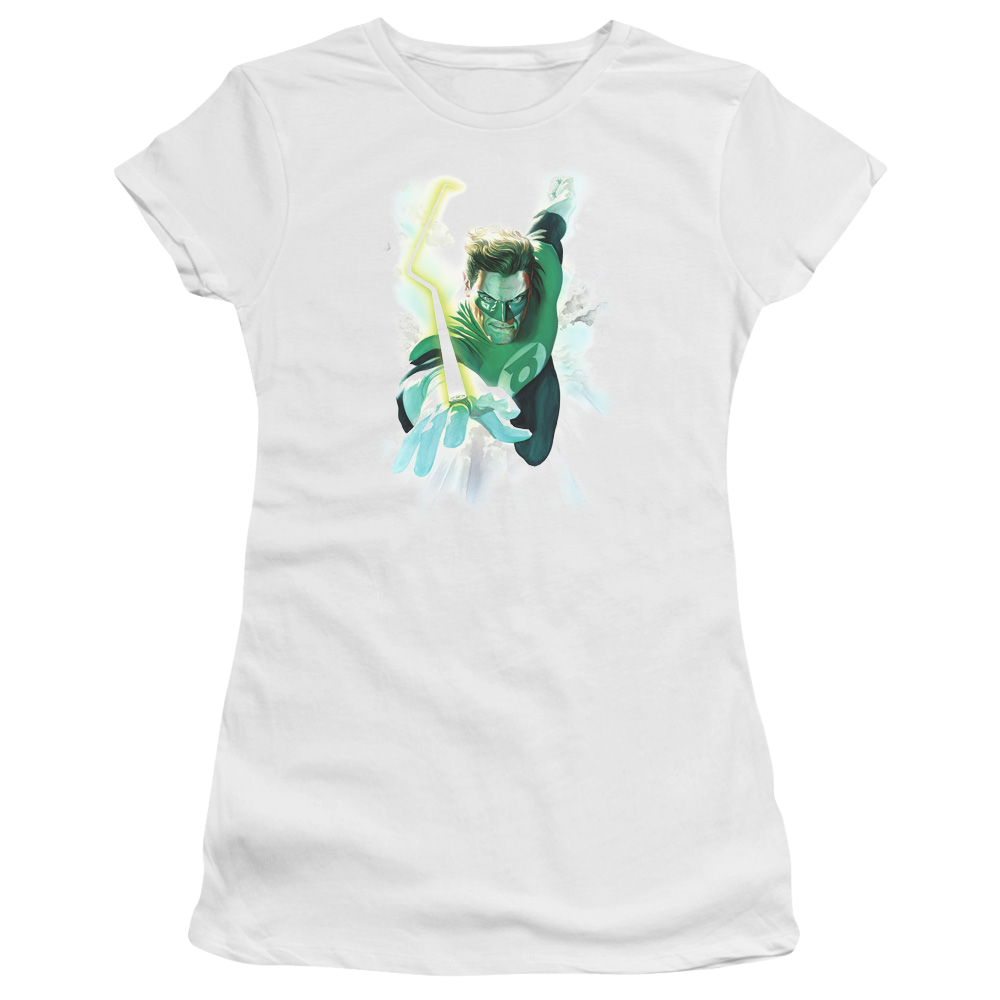 Green Lantern Clouds - Juniors T-Shirt Juniors T-Shirt Green Lantern