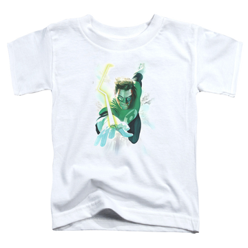 White toddler t-shirt with Green Lantern Clouds graphic