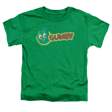 Kelly green toddler t-shirt with Gumby Logo graphic