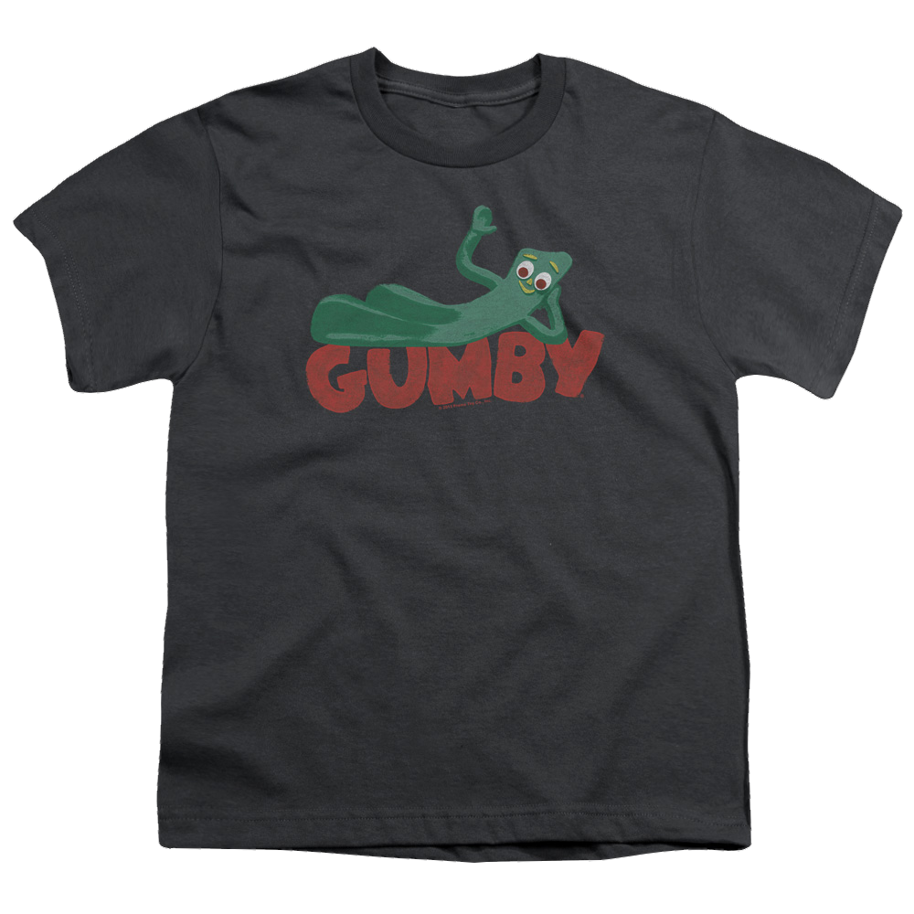 Gumby On Logo Youth T-Shirt (Ages 8-12) Youth T-Shirt (Ages 8-12) Gumby