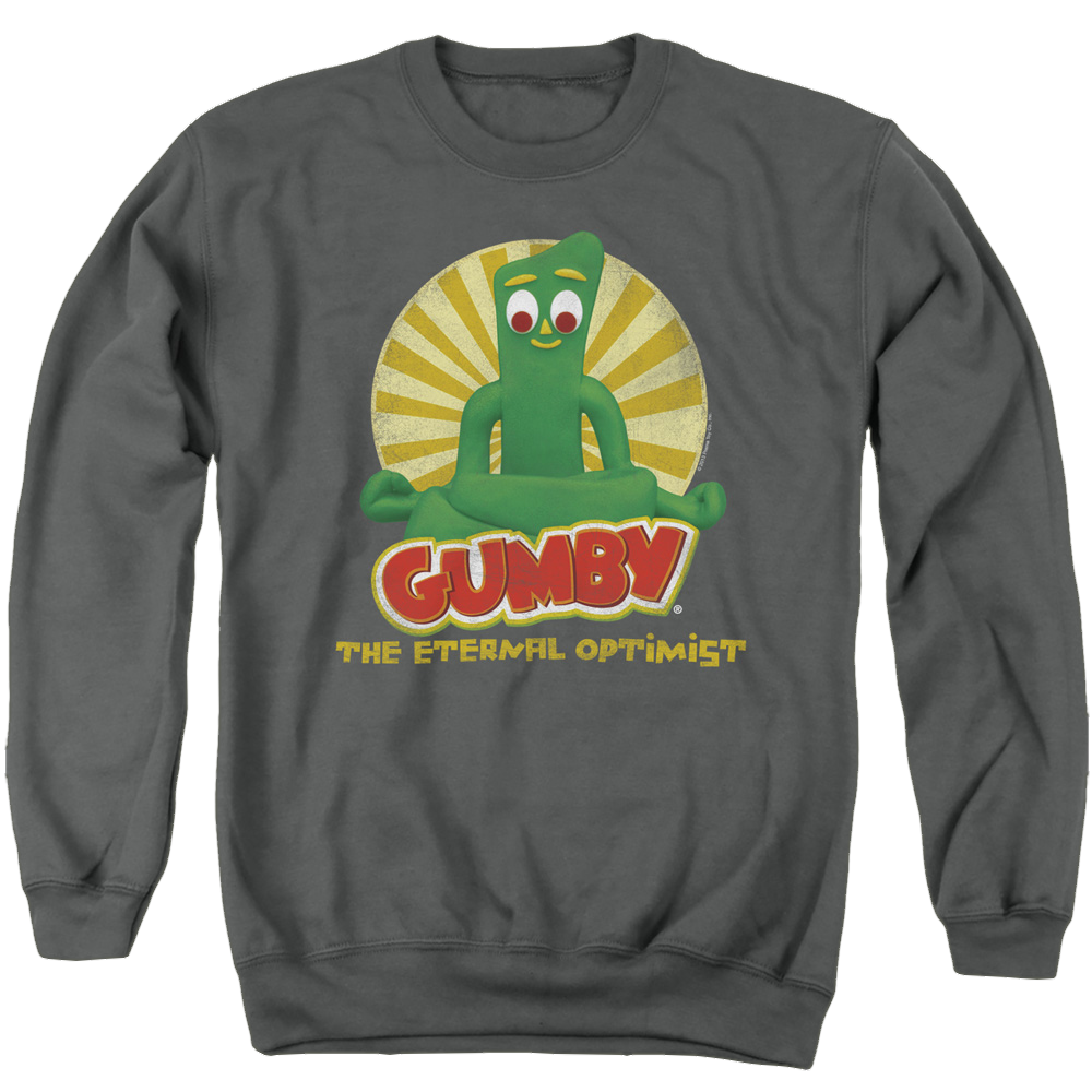 Gumby Optimist Men's Crewneck Sweatshirt Men's Crewneck Sweatshirt Gumby