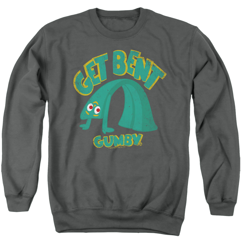 Gumby Get Bent Men's Crewneck Sweatshirt Men's Crewneck Sweatshirt Gumby