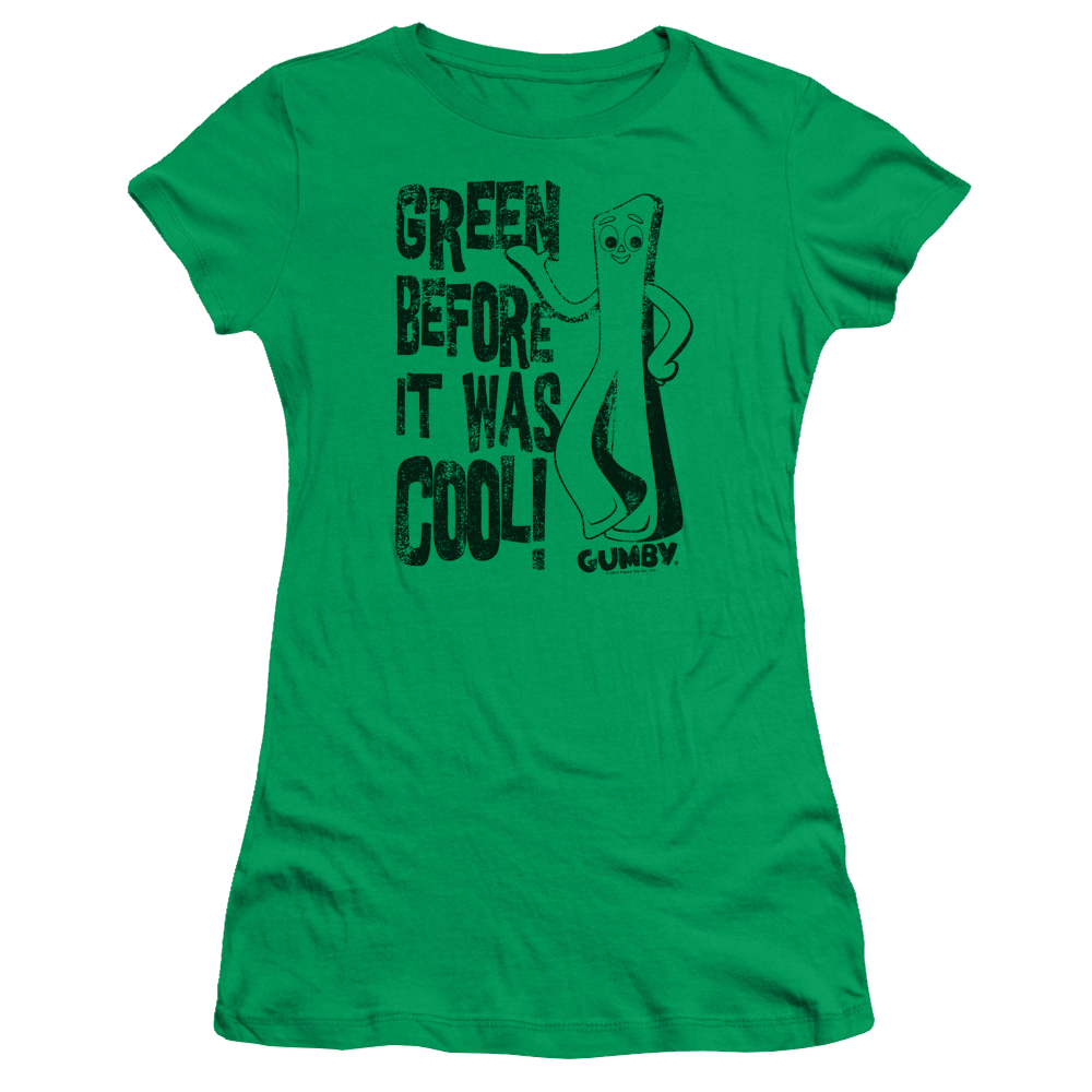 Gumby Cool Green Juniors T-Shirt Juniors T-Shirt Gumby