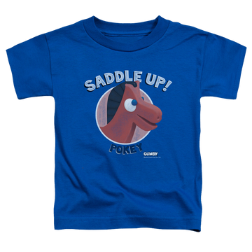 Royal toddler t-shirt with Gumby Saddle Up graphic