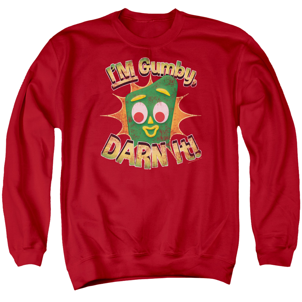 Gumby Darn It Men's Crewneck Sweatshirt Men's Crewneck Sweatshirt Gumby