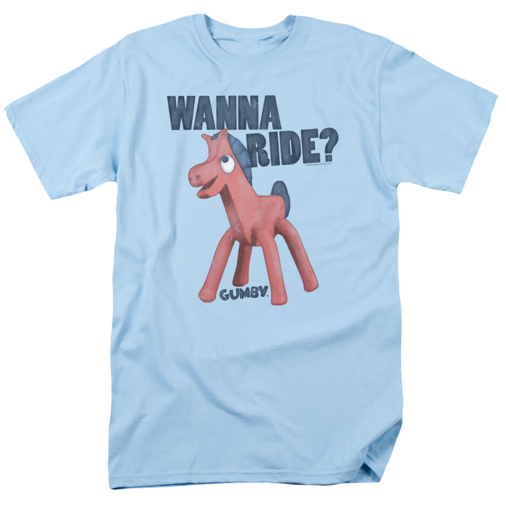 Gumby Wanna Ride - Men's Regular Fit T-Shirt Men's Regular Fit T-Shirt Gumby