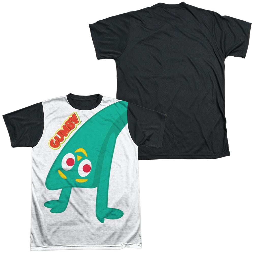Gumby Bend Backwards - Men's Black Back T-Shirt Men's Black Back T-Shirt Gumby