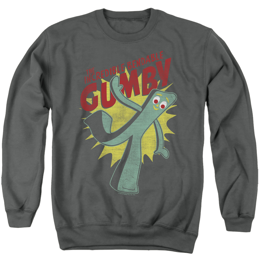Gumby Bendable Men's Crewneck Sweatshirt Men's Crewneck Sweatshirt Gumby