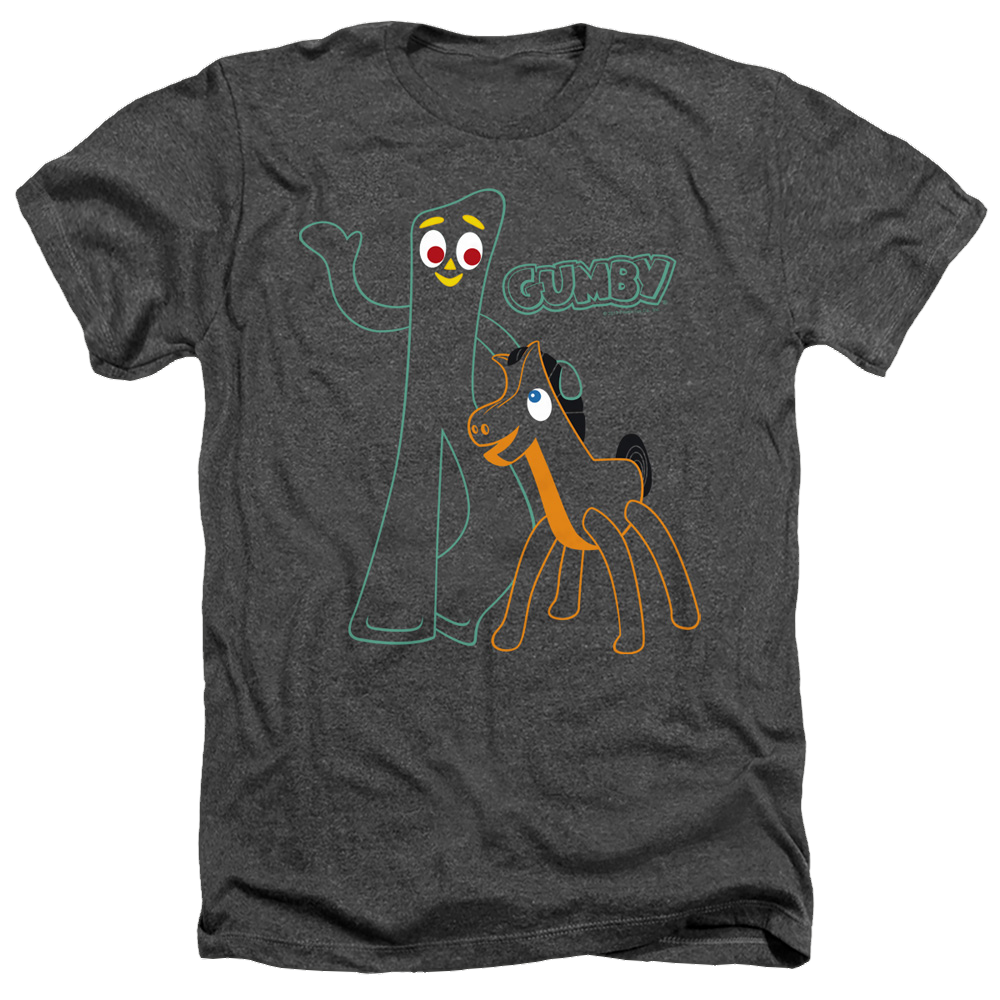 Gumby Outlines Men's Heather T-Shirt Men's Heather T-Shirt Gumby