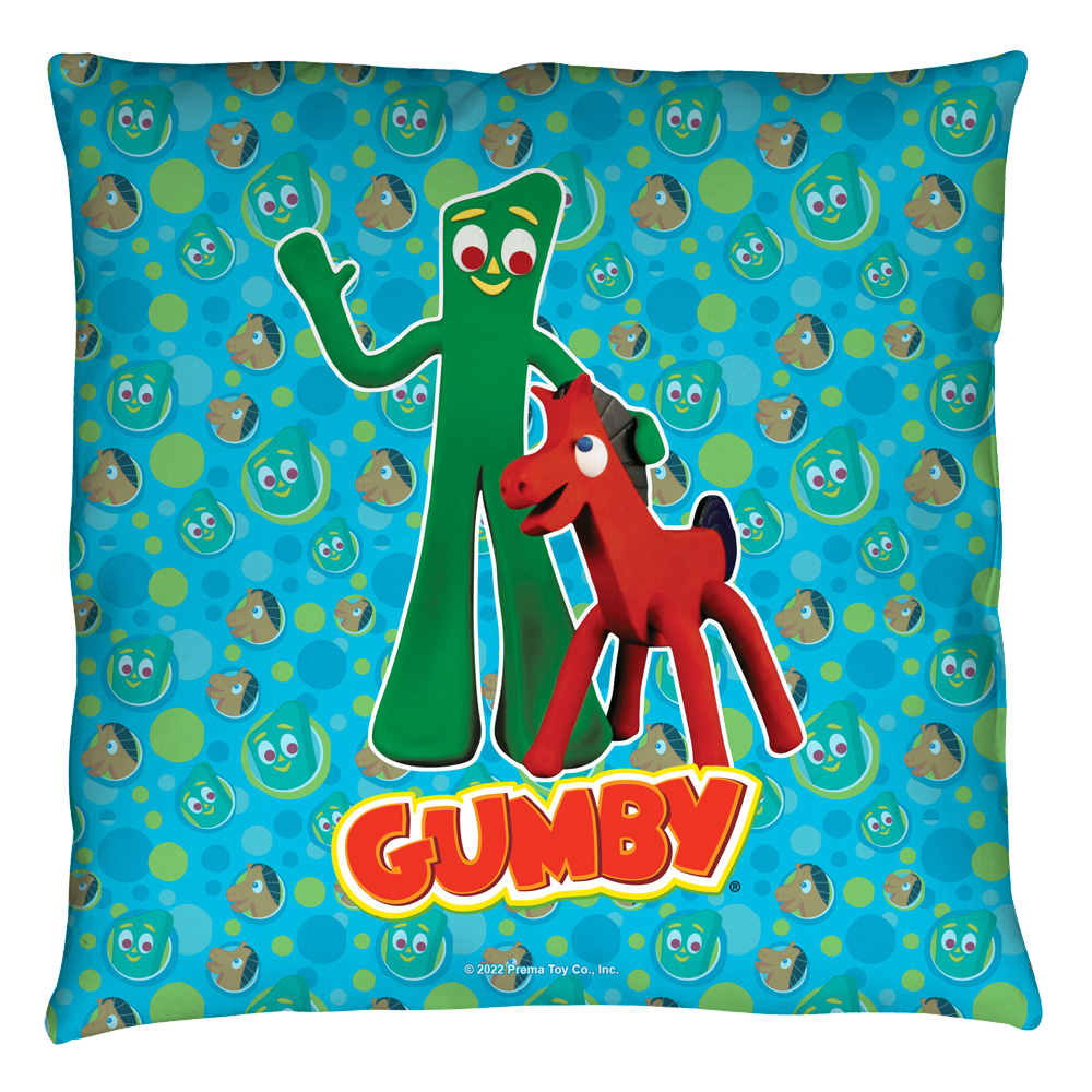 Gumby Best Friends Throw Pillow Throw Pillows Gumby
