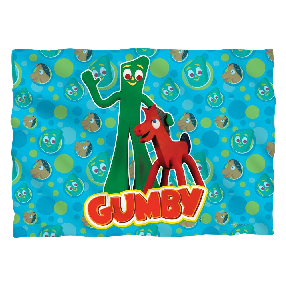 Gumby Best Friends (Front/Back Print) - Pillow Case Pillow Cases Gumby