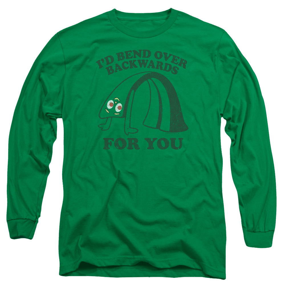 Gumby Bend Backwards - Men's Long Sleeve T-Shirt Men's Long Sleeve T-Shirt Gumby