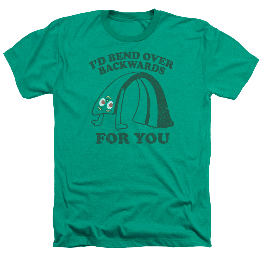 Gumby Bend Backwards - Men's Heather T-Shirt Men's Heather T-Shirt Gumby