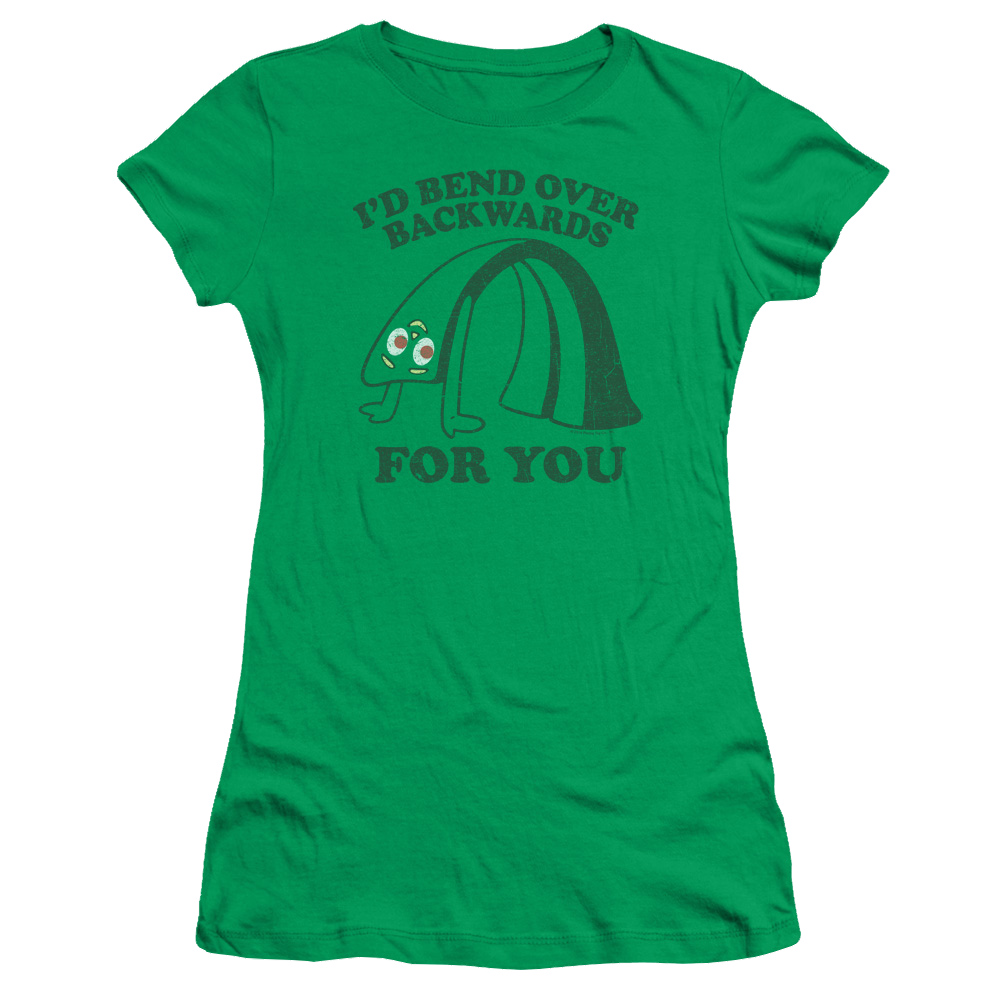 Gumby Bend Backwards - Juniors T-Shirt Juniors T-Shirt Gumby