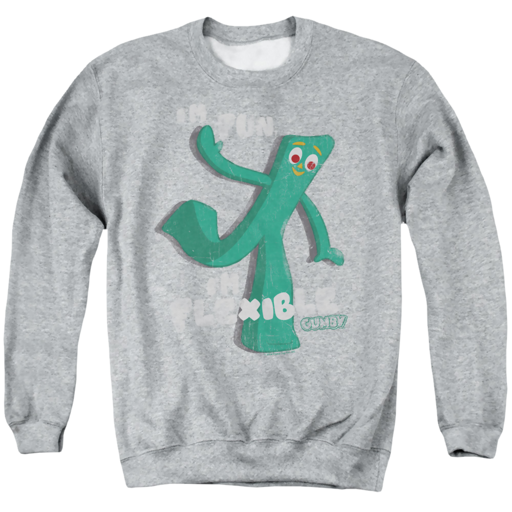 Gumby Flex Men's Crewneck Sweatshirt Men's Crewneck Sweatshirt Gumby