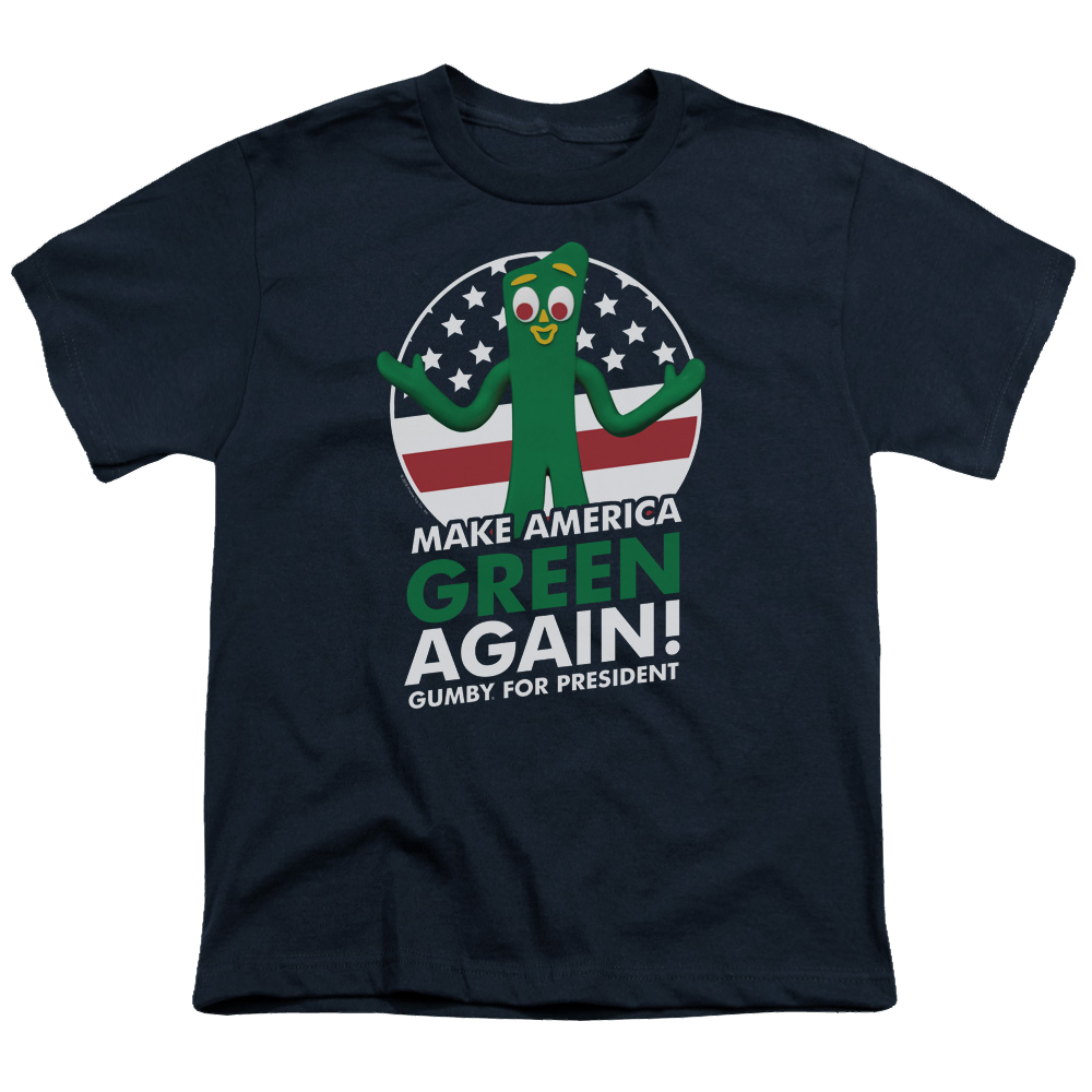 Gumby For President Youth T-Shirt (Ages 8-12) Youth T-Shirt (Ages 8-12) Gumby