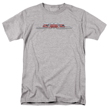 Athletic heather men's regular fit t-shirt with GMC Chrome Logo graphic