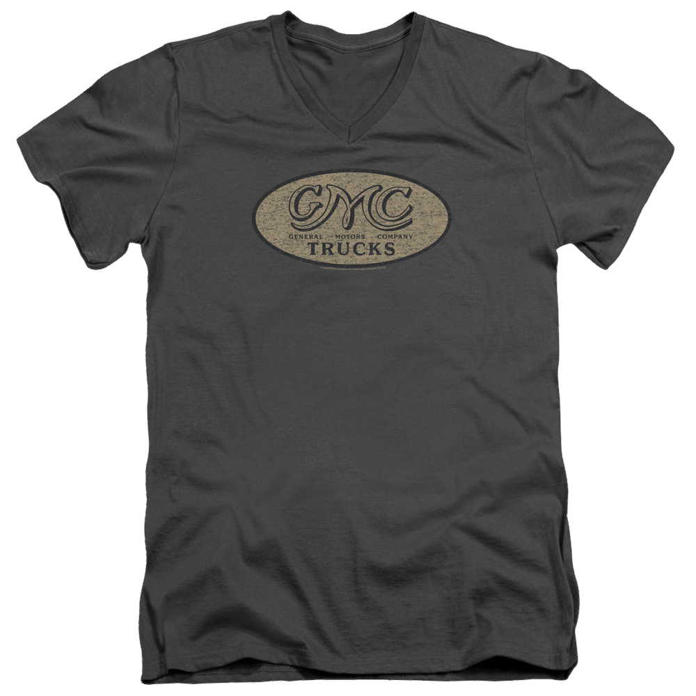 GMC Vintage Oval Logo - Men's V-Neck T-Shirt Men's V-Neck T-Shirt GMC
