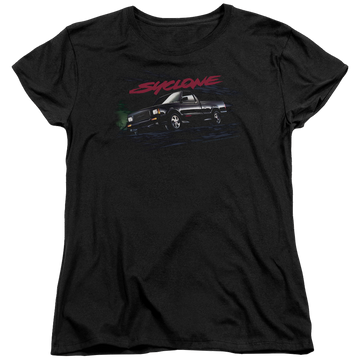 Black women's t-shirt with GMC Syclone graphic