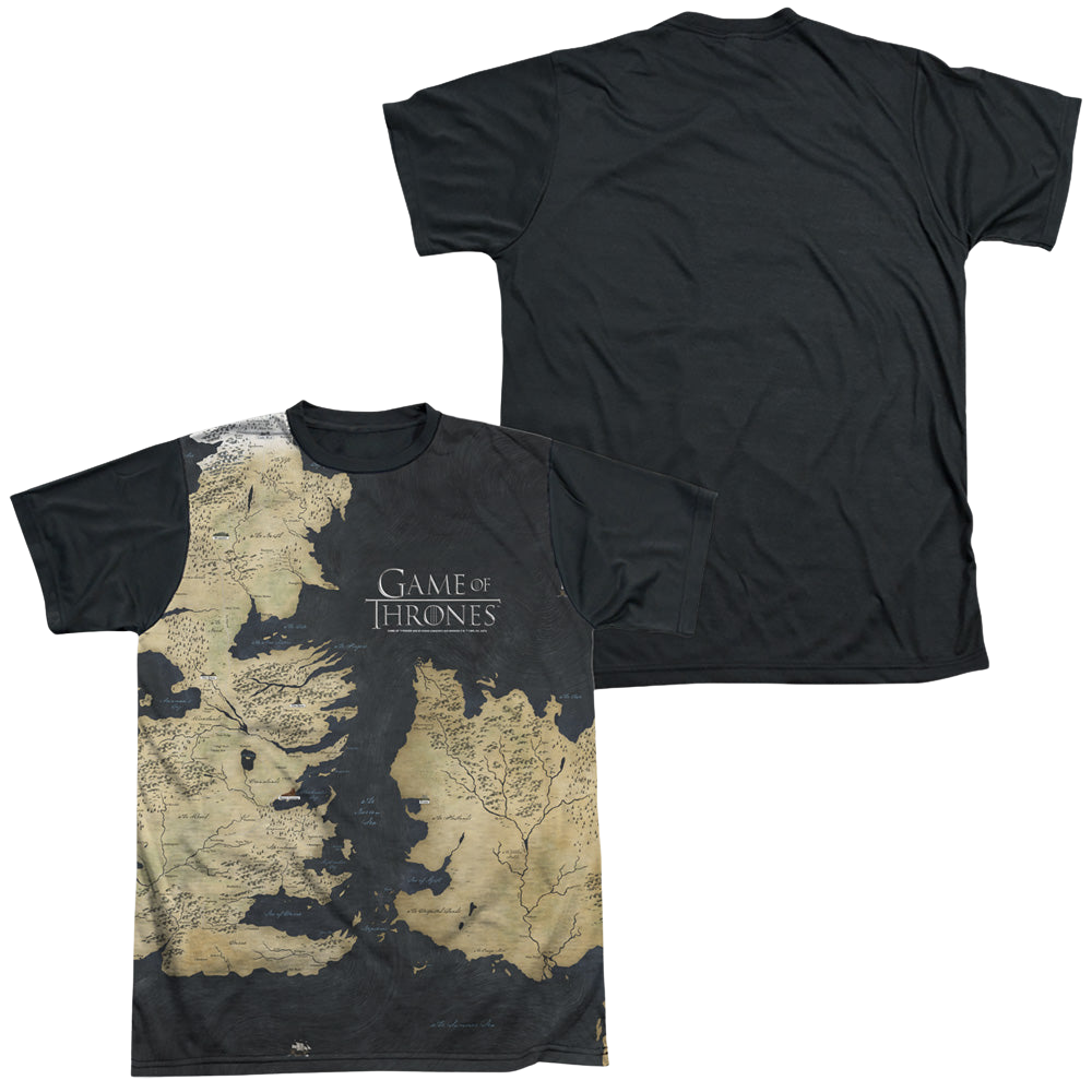Game of Thrones Westeros Map - Men's Black Back T-Shirt Men's Black Back T-Shirt Game of Thrones