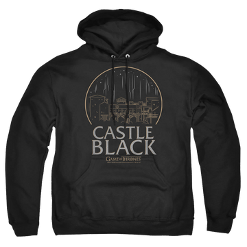 Black pullover hoodie with Game of Thrones Castle Black graphic