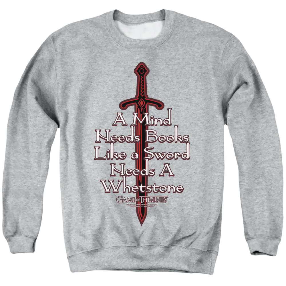 Game of Thrones The Mind Needs Books - Men's Crewneck Sweatshirt Men's Crewneck Sweatshirt Game of Thrones