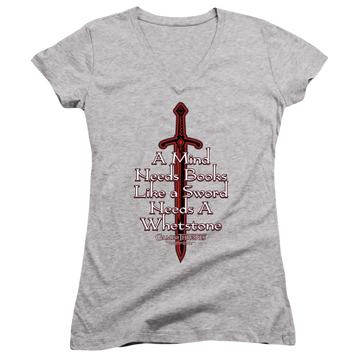 Game of Thrones The Mind Needs Books - Juniors V-Neck T-Shirt Juniors V-Neck T-Shirt Game of Thrones