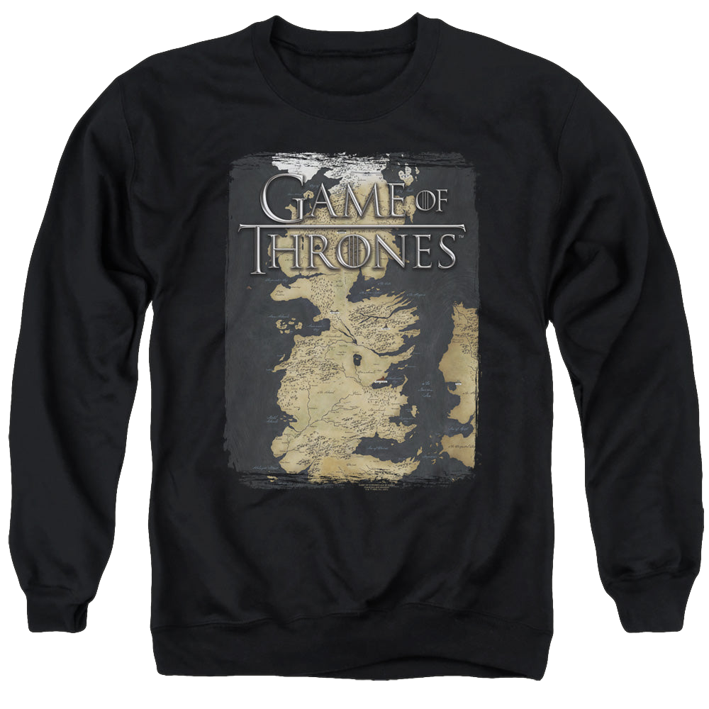 Game of Thrones Series Map - Men's Crewneck Sweatshirt Men's Crewneck Sweatshirt Game of Thrones
