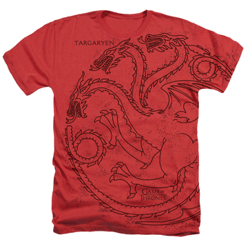 Game of Thrones House Targaryen Tonal - Men's All-Over Heather T-Shirt Men's All-Over Heather T-Shirt Game of Thrones