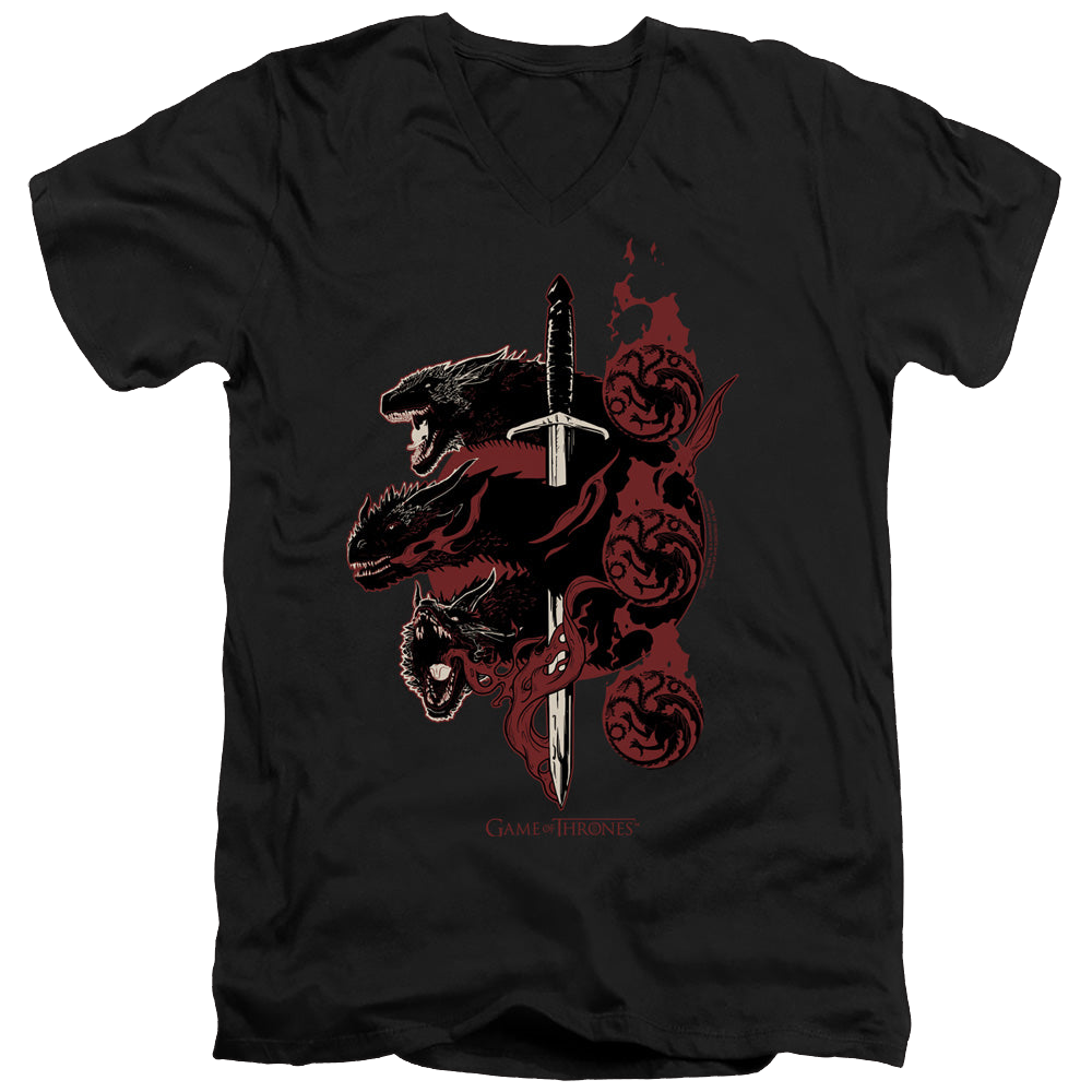 Game of Thrones Targaryen Dragons - Men's V-Neck T-Shirt Men's V-Neck T-Shirt Game of Thrones