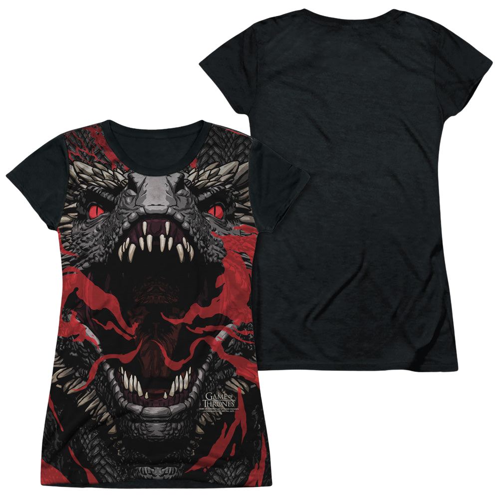 Game of Thrones Dragons - Juniors Black Back T-Shirt Juniors Black Back T-Shirt Game of Thrones