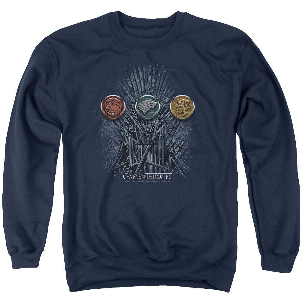 Game of Thrones For The Throne Sigils - Men's Crewneck Sweatshirt Men's Crewneck Sweatshirt Game of Thrones