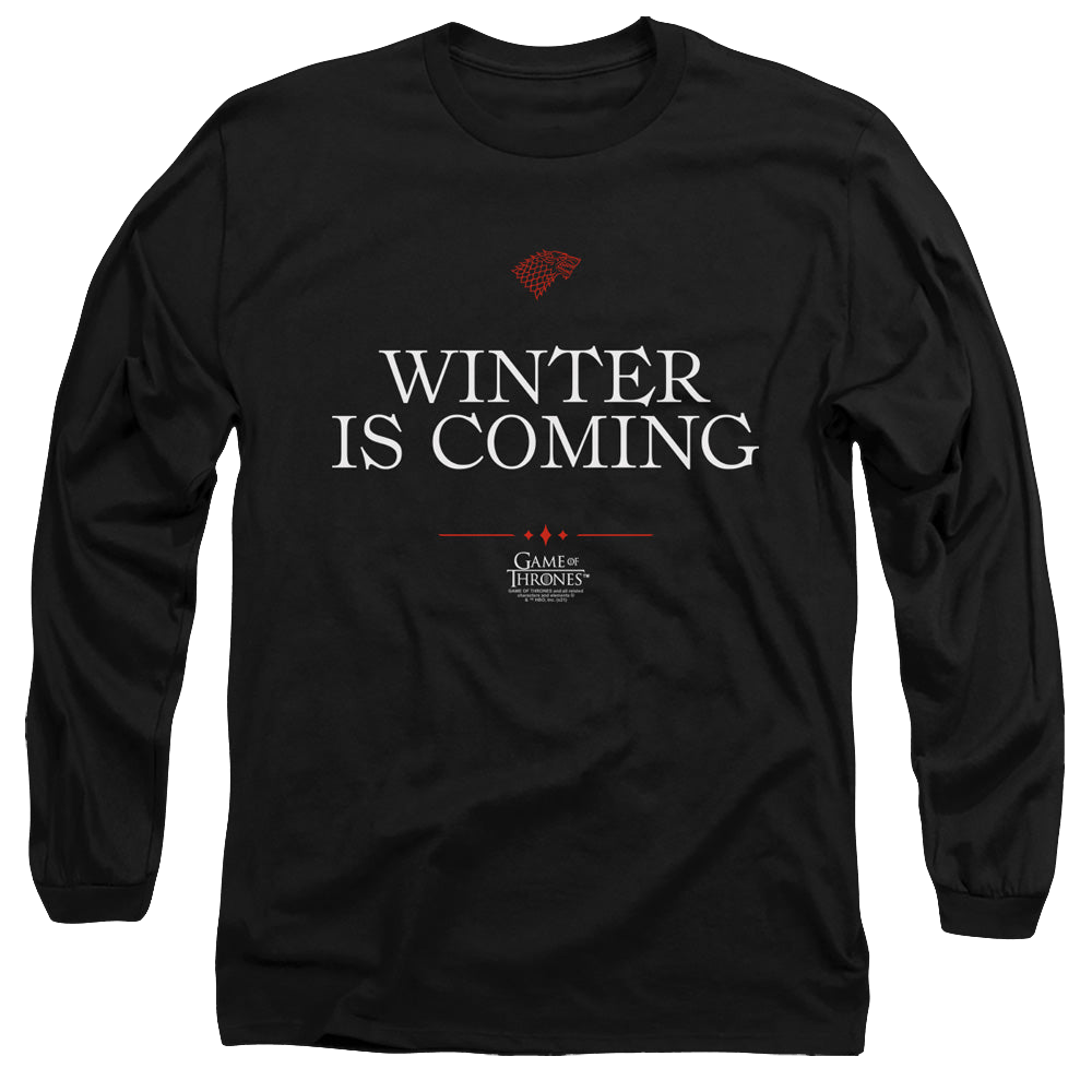 Game of Thrones Winter Is Coming Text - Men's Long Sleeve T-Shirt Men's Long Sleeve T-Shirt Game of Thrones