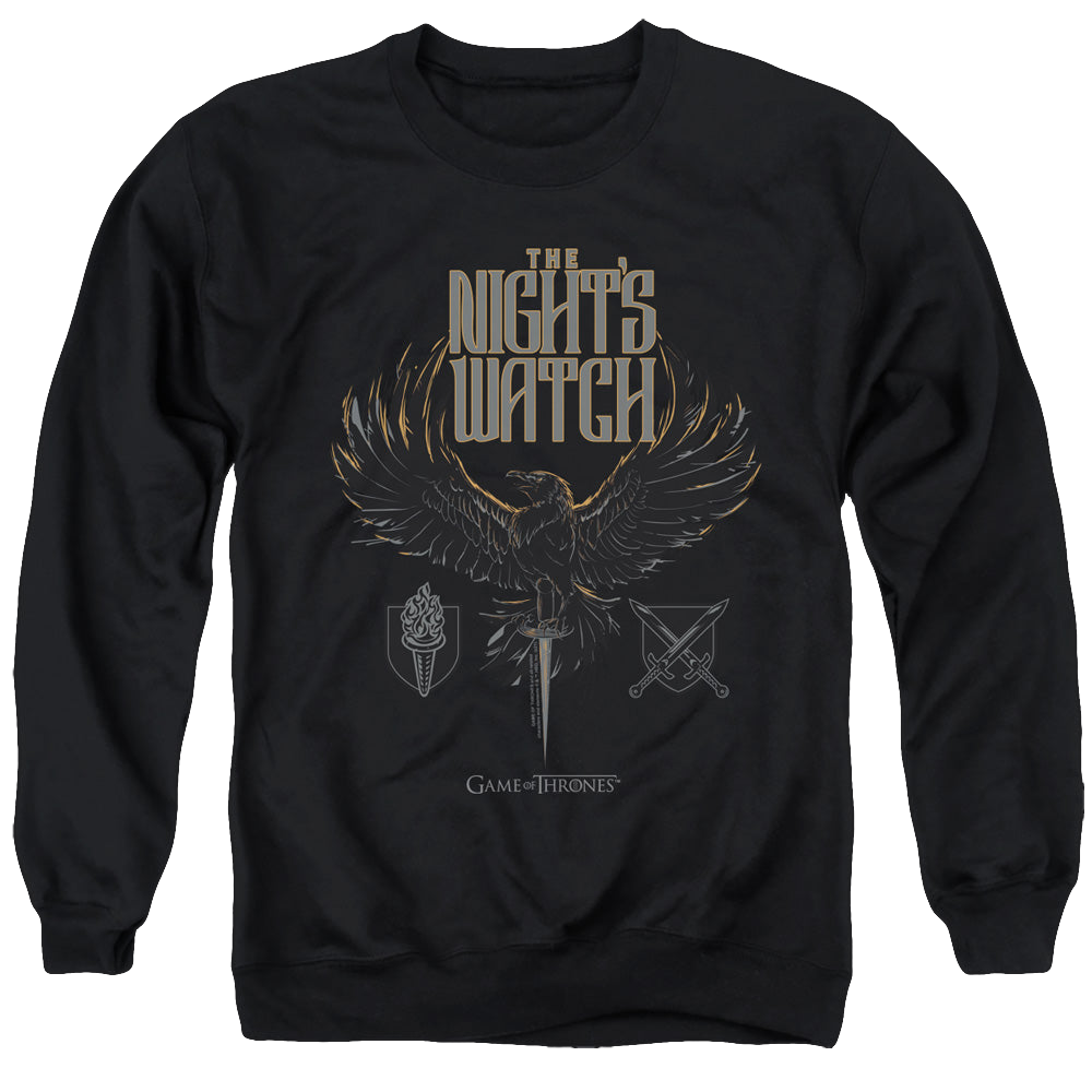 Game of Thrones The Nights Watch - Men's Crewneck Sweatshirt Men's Crewneck Sweatshirt Game of Thrones