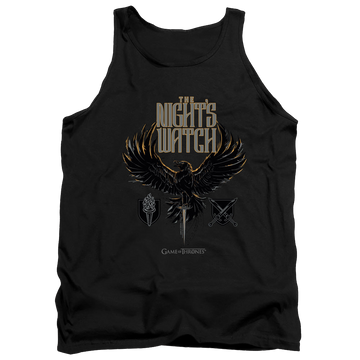 Black men's tank with Game of Thrones The Nights Watch graphic