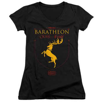 Game of Thrones House Baratheon Sigil - Juniors V-Neck T-Shirt Juniors V-Neck T-Shirt Game of Thrones