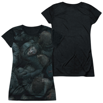 Game of Thrones Jon Snow The Throne juniors black back t-shirt