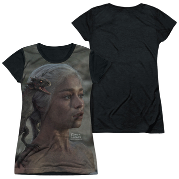 Game of Thrones Daenerys For The Throne juniors black back t-shirt