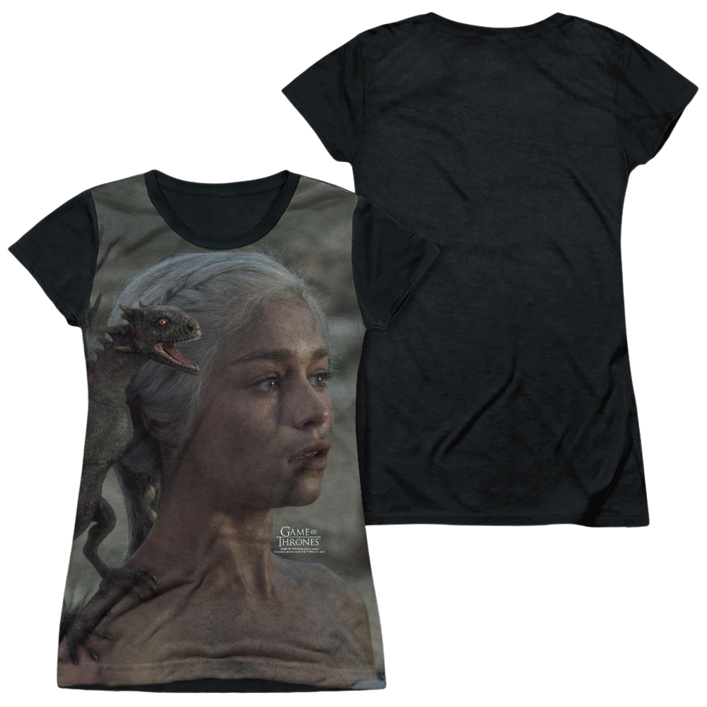 Game of Thrones Daenerys For The Throne - Juniors Black Back T-Shirt Juniors Black Back T-Shirt Game of Thrones