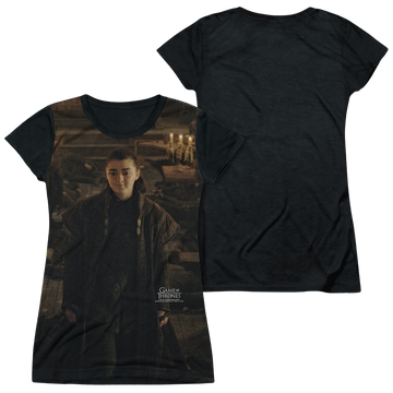 Game of Thrones Arya For The Throne juniors black back t-shirt