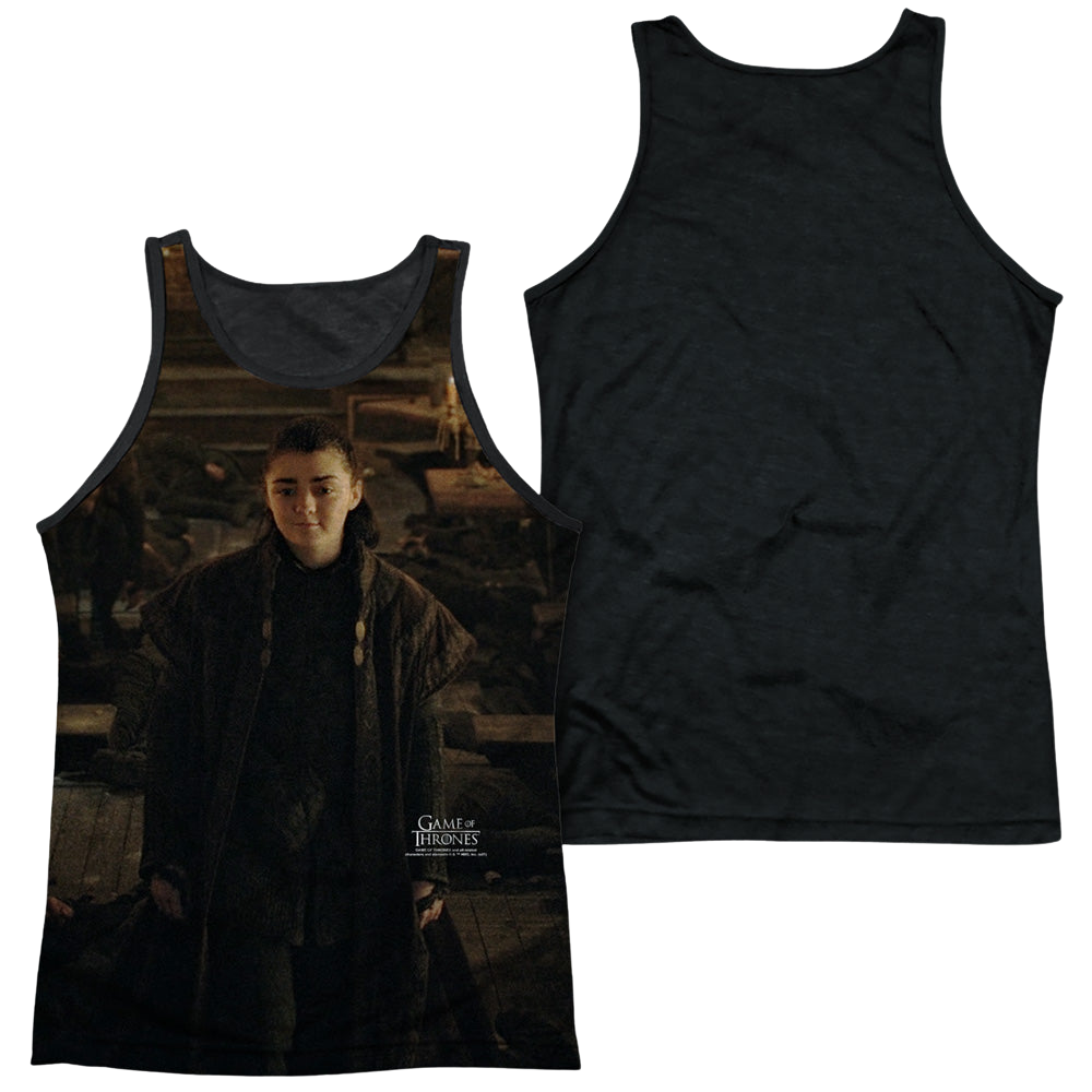 Game of Thrones Arya For The Throne - Men's Black Back Tank Top Men's Black Back Tank Game of Thrones