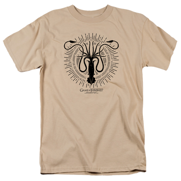 Sand men's regular fit t-shirt with Game of Thrones Greyjoy Burst Sigil graphic
