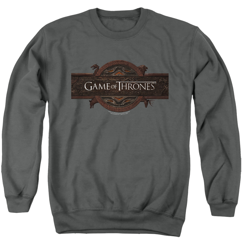 Game of Thrones Title Sequence Logo - Men's Crewneck Sweatshirt Men's Crewneck Sweatshirt Game of Thrones
