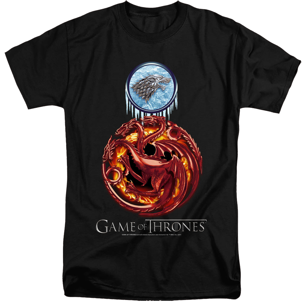 Game of Thrones Combined Targaryn And Stark - Men's Tall Fit T-Shirt Men's Tall Fit T-Shirt Game of Thrones
