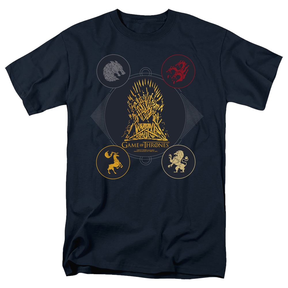 Game of Thrones 4 Houses 4 The Throne - Men's Regular Fit T-Shirt Men's Regular Fit T-Shirt Game of Thrones