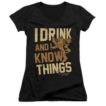 Game of Thrones Know Things - Juniors V-Neck T-Shirt Juniors V-Neck T-Shirt Game of Thrones